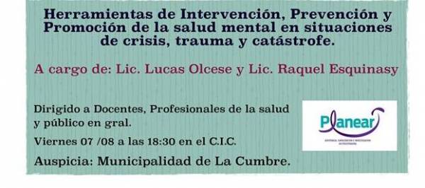 CHARLA / DEBATE: PRIMEROS AUXILIOS PSICOEMOCIONALES