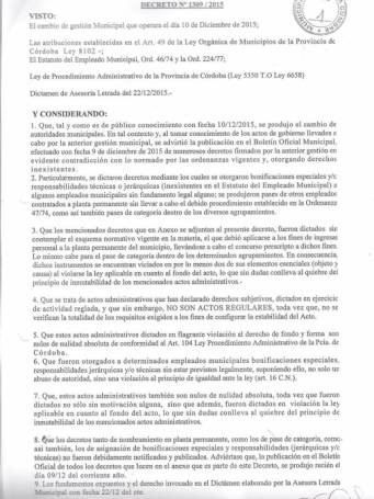 PRIMER CONFLICTO CON OVELAR POR REORDENAMIENTO DE PERSONAL MUNICIPAL