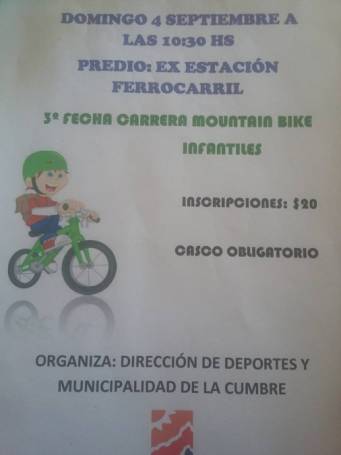 EL DOMINGO 4 HABRA CARRERA DE BICIS PARA CHICOS