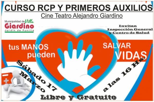 MUY IMPORTANTE: CURSO DE RCP GRATUITO EN VILLA GIARDINO