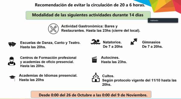 QUE PASA A PARTIR DEL LUNES 26 DE OCTUBRE