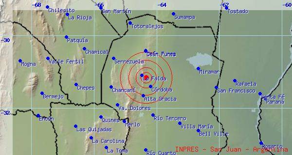 FUERTE TEMBLOR CON EPICENTRO EN LA FALDA